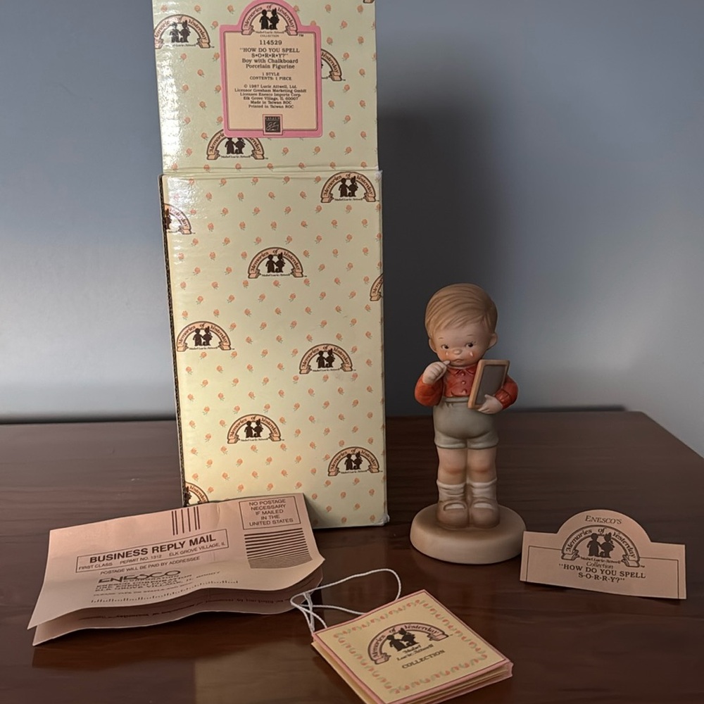 Memories of Yesterday Figurine -Retired Enesco’s
How Do You Spell Sorry?